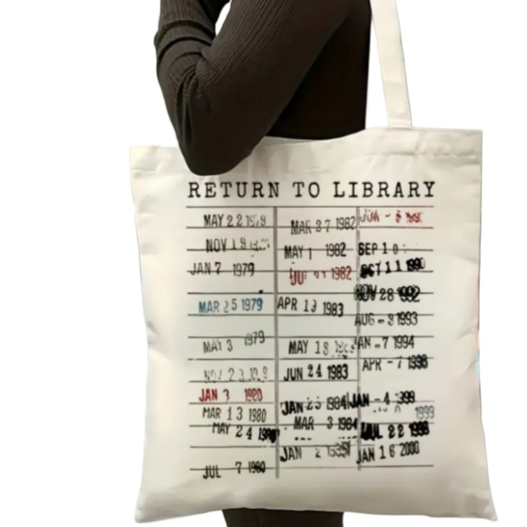 Handbags - Tote: Vintage Library Return Stamp